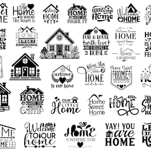 Home Svg Bundle, Home Sweet Svg, Sweet Home Clipart, Home Design,  Home Svg, House Svg, Home Clipart