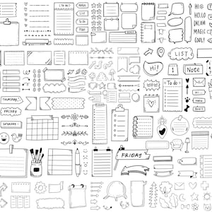 200+ Doodle Planner Svg, Planner Clipart, Teacher Panner Illustrationer, Digitala Planner Stickers, Doodle Sticky Notes, Journal ClipArt
