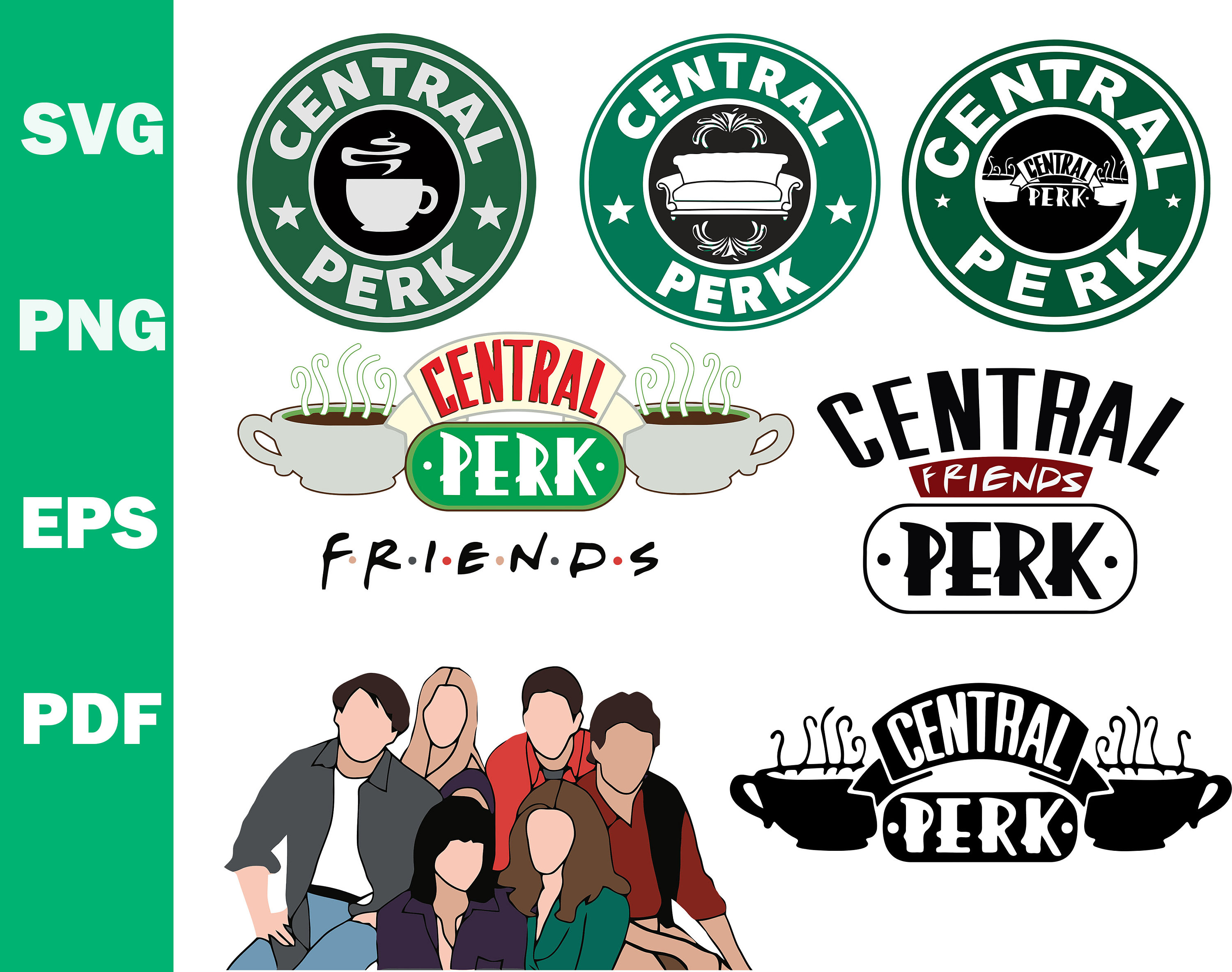 Central Perk SVG, PNG, PDF, Coffee Shop SVG, Friends SVG