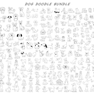 Dog Svg BIG Bundle, Dog Drawing Svg, Dog Svg, Dog lover Svg, Dog Drawing , Dog doodle Svg,  Dog Moma Svg , Dog Tattoo, Doodles for Digital