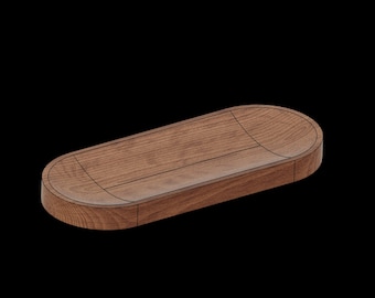 CNC Project File - Wooden Tray (stl, obj, step