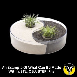 3D-printer Yin Yang plantenhouder STL-bestand, STL-bestand voor 3D-printers, 3D bloempot STL-bestand, Home Decor plantenbak voor planten en bloemen