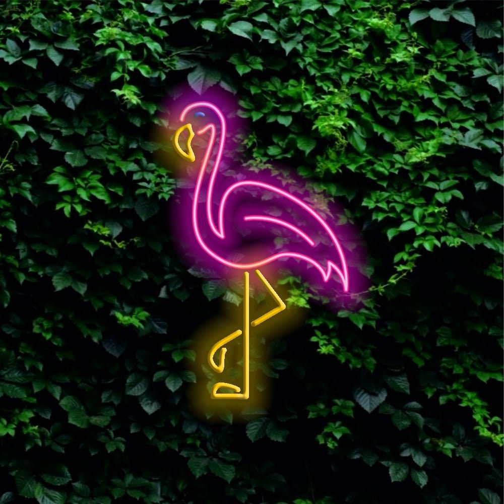 Sainsbury's neon 2024 flamingo light