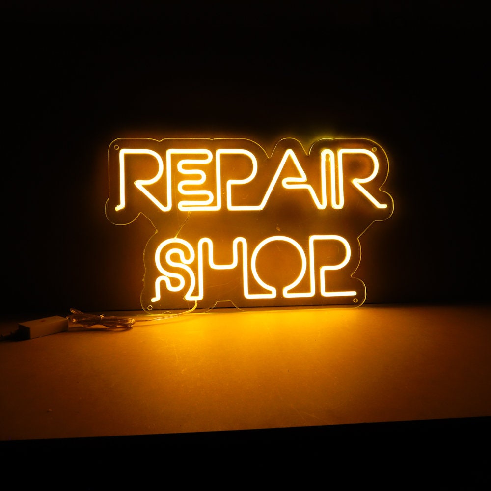 Repair Shop LED Neon Sign Etsy