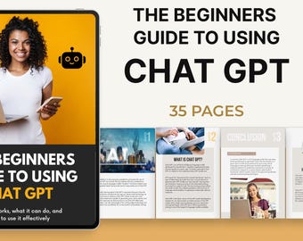 Beginner’s Guide to ChatGPT PLR eBook | Editable Canva Template | AI Business Guide | Rebrand and Resell Digital Product