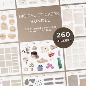 Digital Stickers Book for Goodnotes, Digital Planner Stickers, iPad Stickers, Sticky notes, Daily Planning