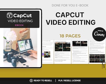 CapCut Video Editing eBook Canva Template: Beginner's Guide (PLR Digital Product)