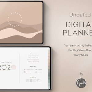 Minimalist Digital Planner, Undated GoodNotes Planner, Daily, Weekly & Monthly Planner, iPad Planner, Notability Planner