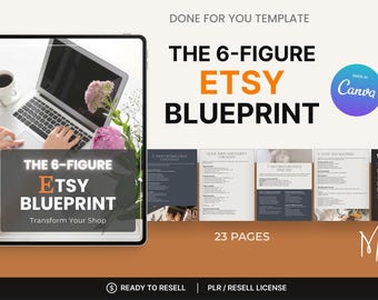 Etsy Shop Growth Guide PLR Ebook: Editable Canva Template (Digital Download