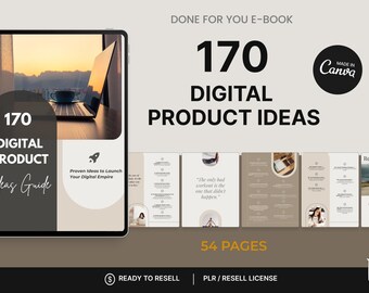 e-boek met digitale productideeën: Canva PLR-gids voor ondernemers (pdf-download)