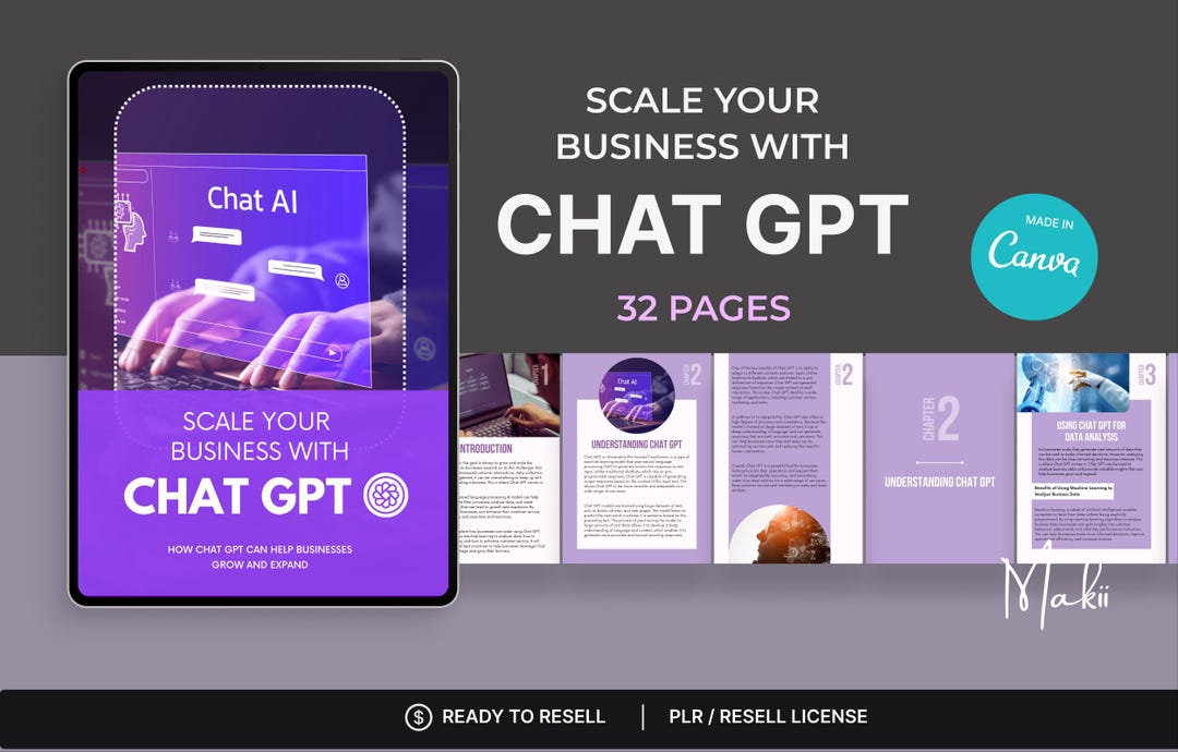 Chatgpt Business Guide: Canva Editable AI Ebook (PLR License) - Etsy
