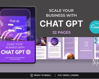 ChatGPT Business Guide: Canva Editable AI eBook (PLR Lizenz)