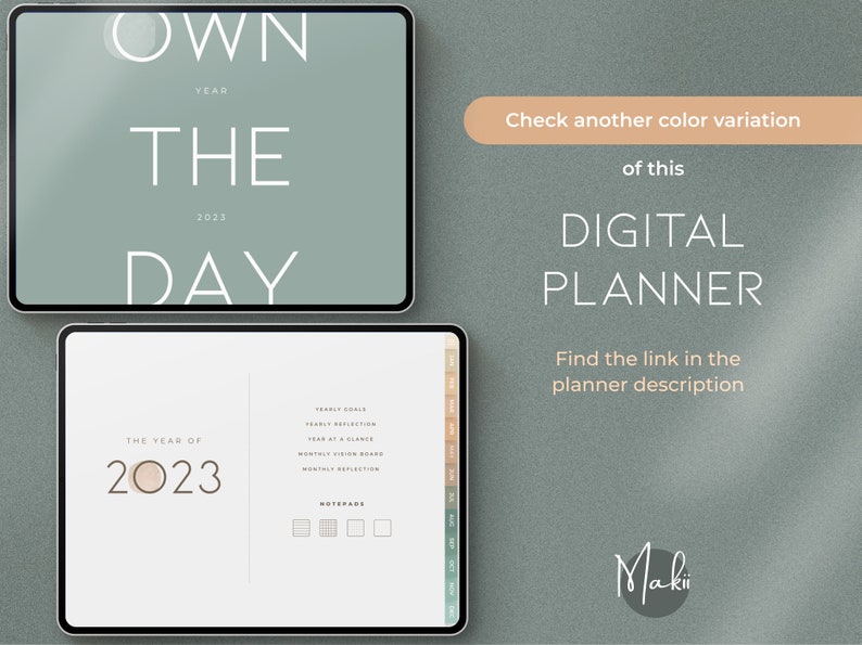 Digital Planner Goodnotes 2023 and 2025 Planner Ipad Etsy