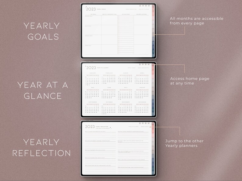 Digital Planner Goodnotes 2023 and 2024 Planner Ipad Etsy