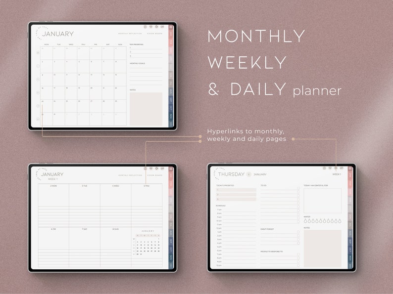 Digital Planner Goodnotes 2023 and 2025 Planner Ipad Etsy