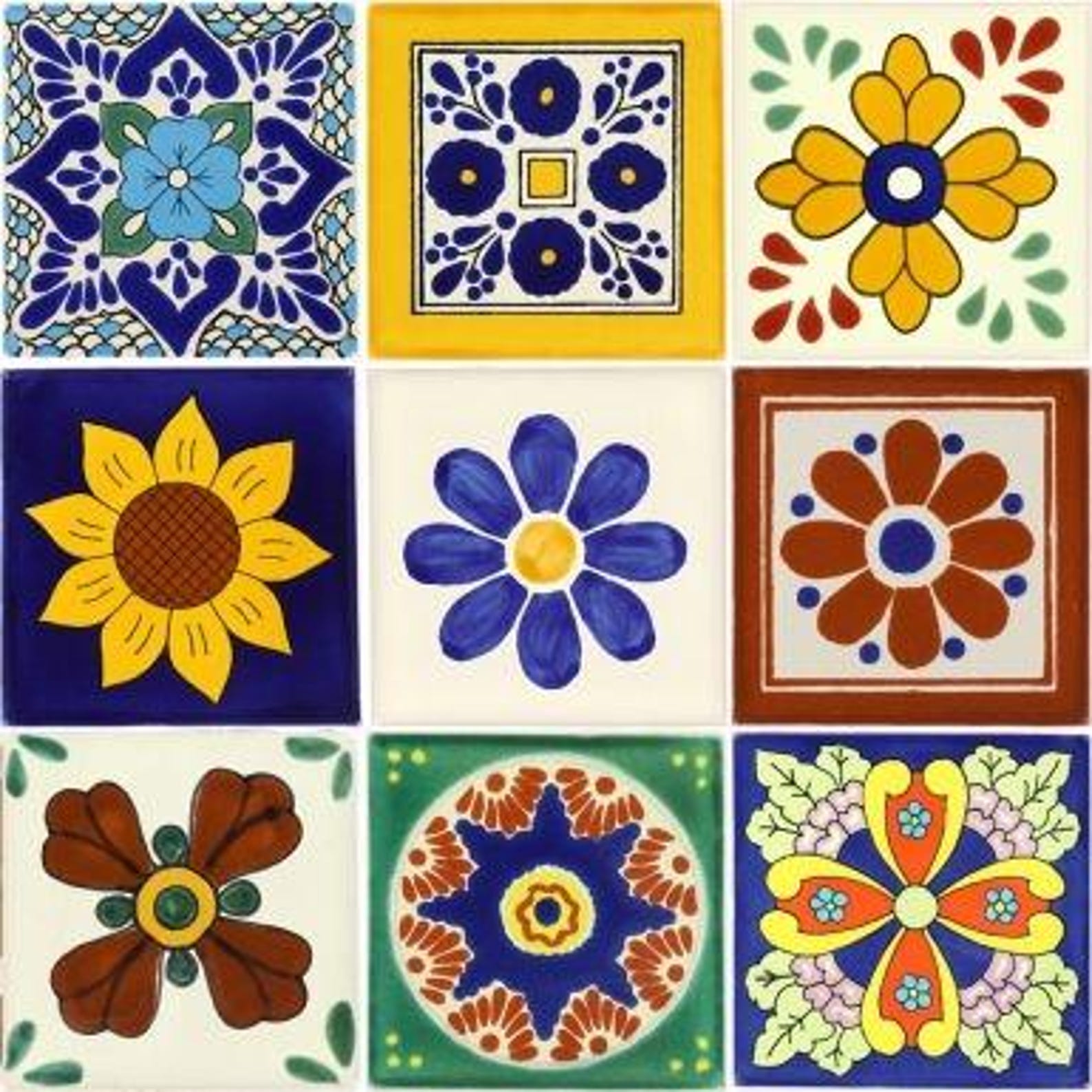 108 Pcs Azule and Talavera Pvc Foam Board Flexible Tiles. Home Decor ...