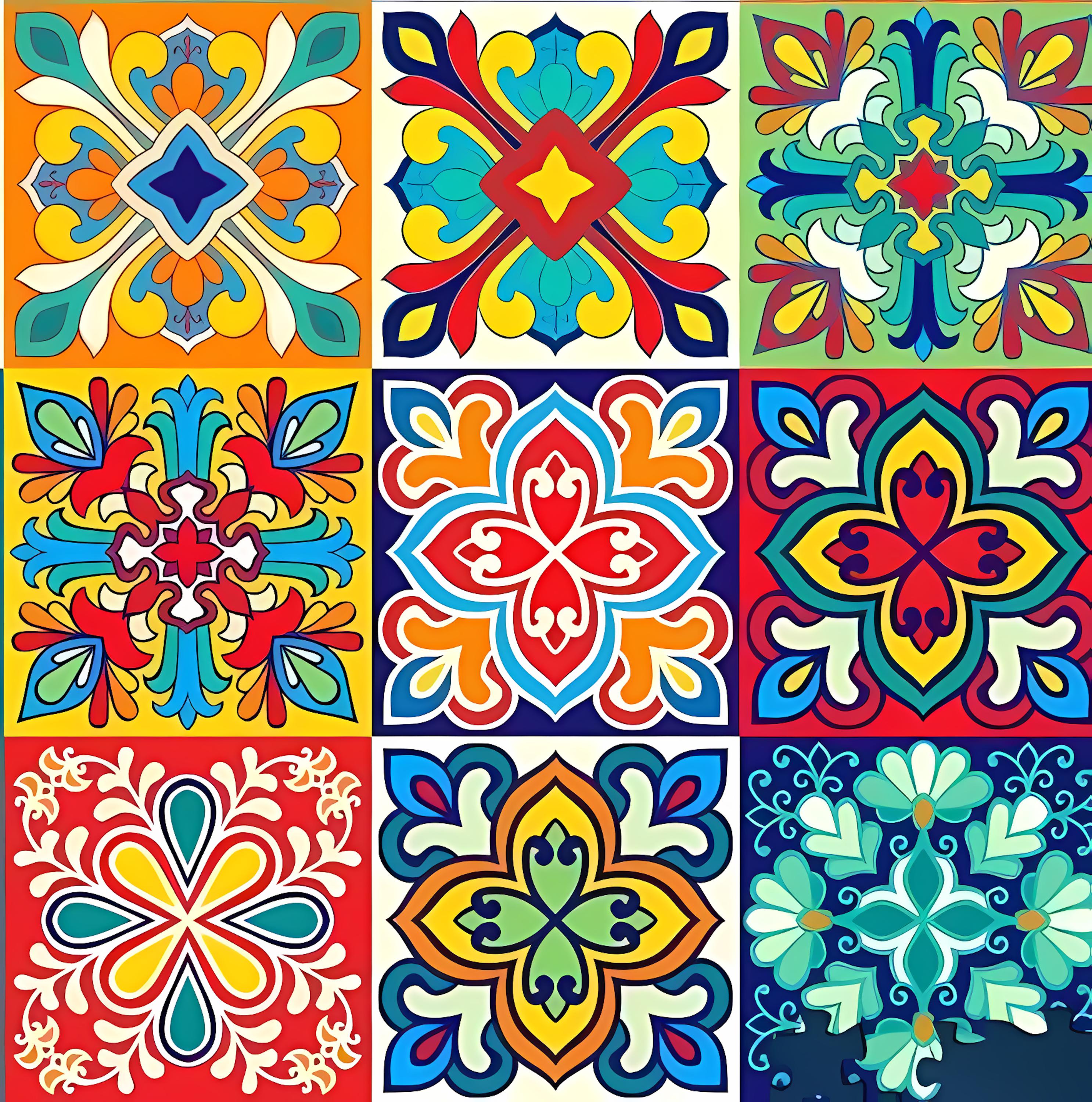 108 Pcs Azule and Talavera Pvc Foam Board Flexible Tiles. Home Decor ...