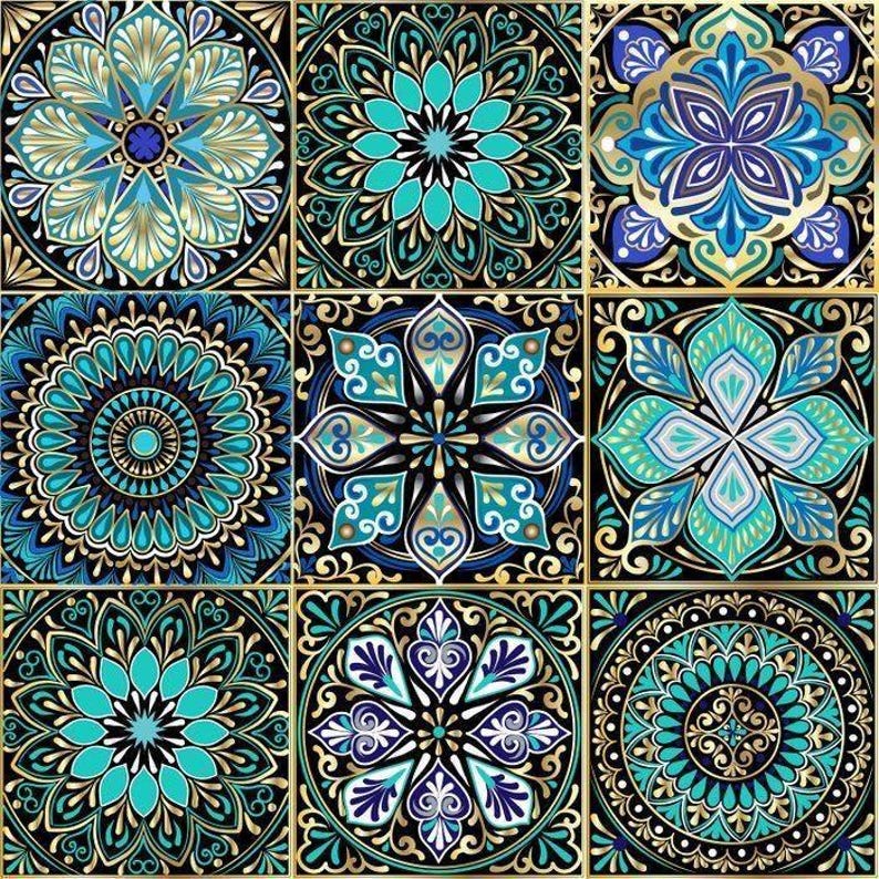 108 Pcs Azule and Talavera Pvc Foam Board Flexible Tiles. Home Decor ...