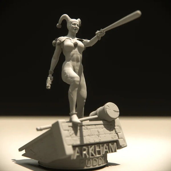 JOKER WOMAN 3d print statue marvel stl model dc comic hero miniature model kit digital file-Harley quinn 3d file stl