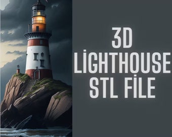 3D Lıghthouse Stl File,Garden and Home Decoration,Solar Lamp,Irish Lighthouses,3d castle STL