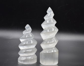 Selenite Crystal Unicorn Tower - Crystal Decor Selenite Stick Aura Cleansing Gift