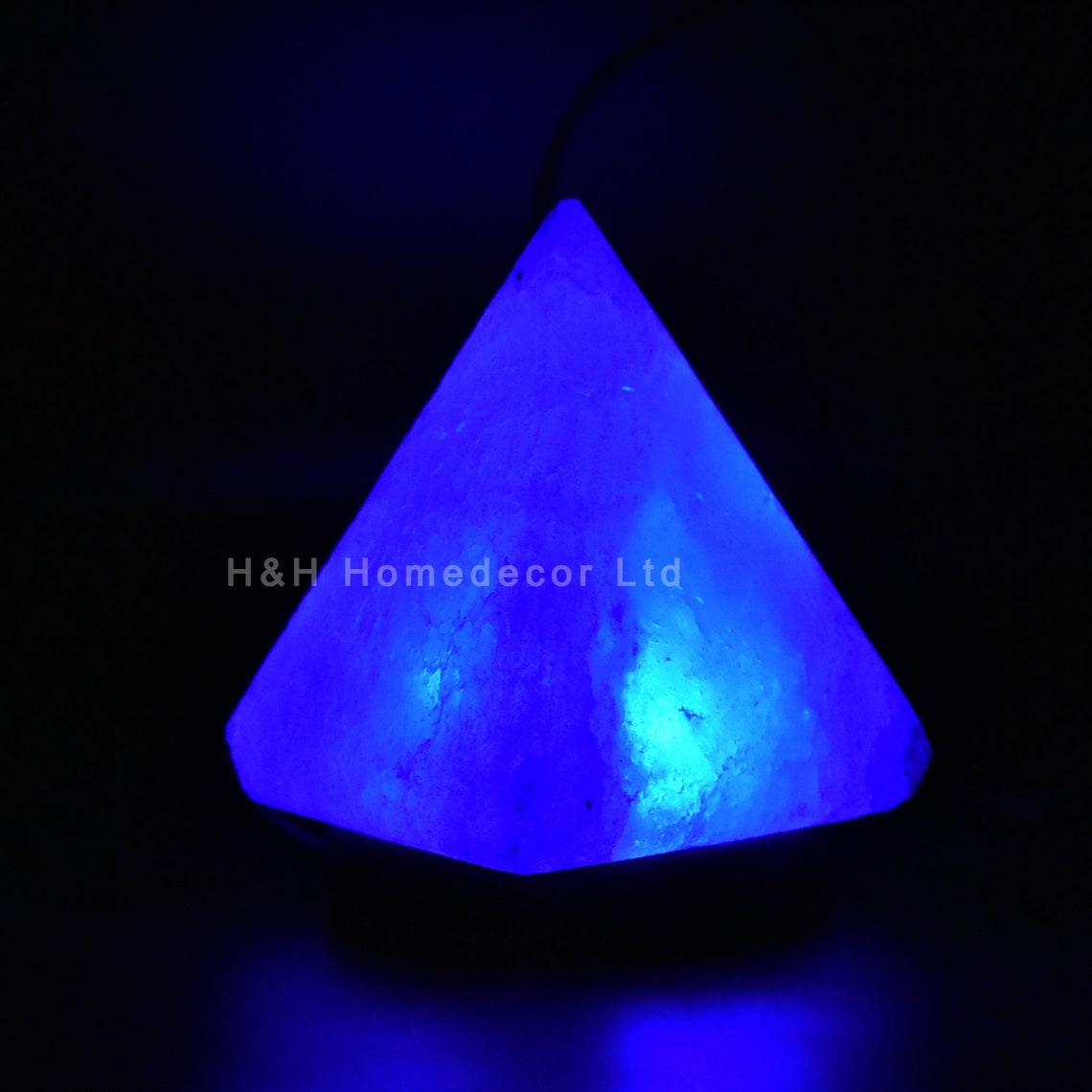 Himalayan Salt Lamp Pyramid Shape Handmade Pink Rock Salt USB Etsy