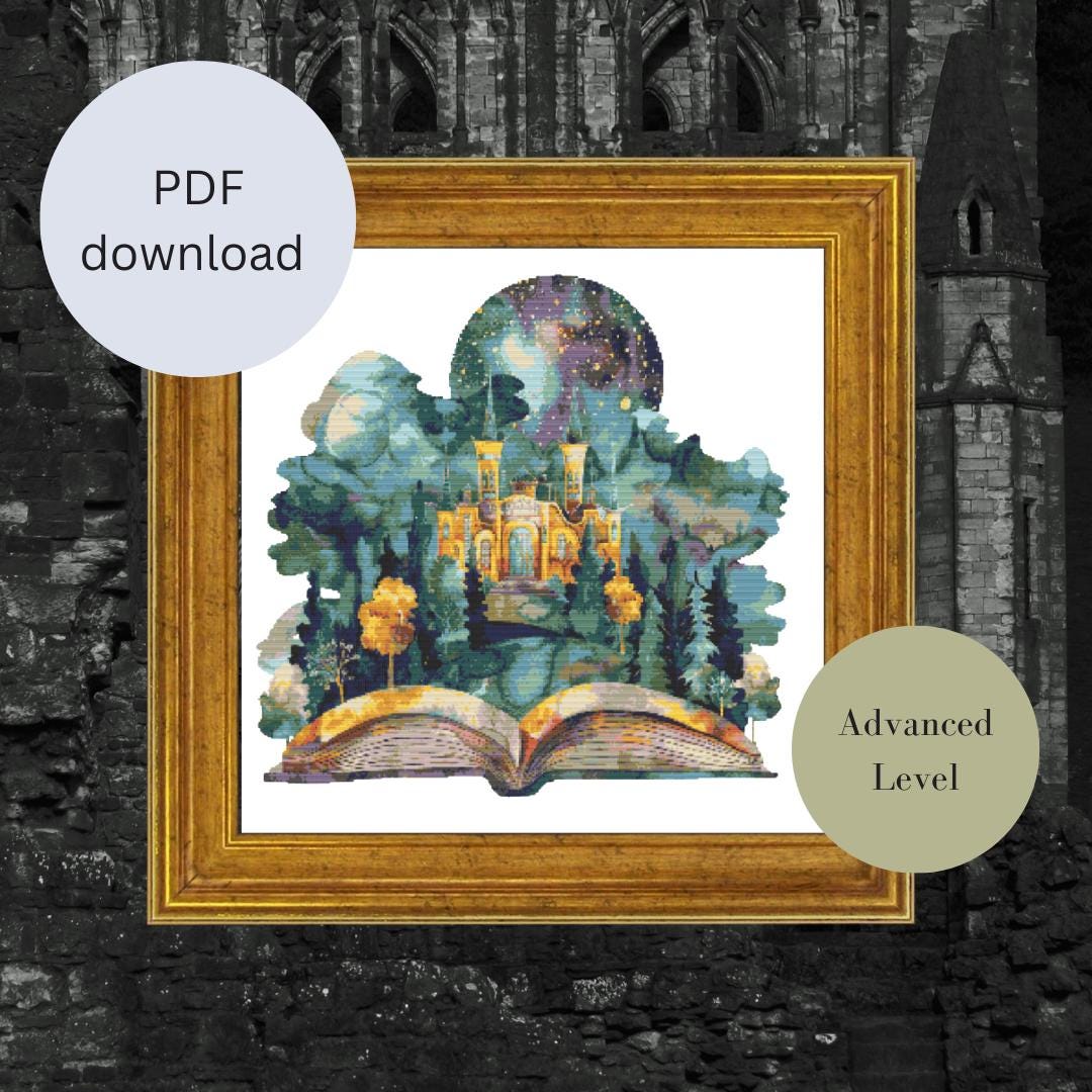 Fairy Tale Magic Book – Full Coverage Cross Stitch Pattern (300 X 300 ...