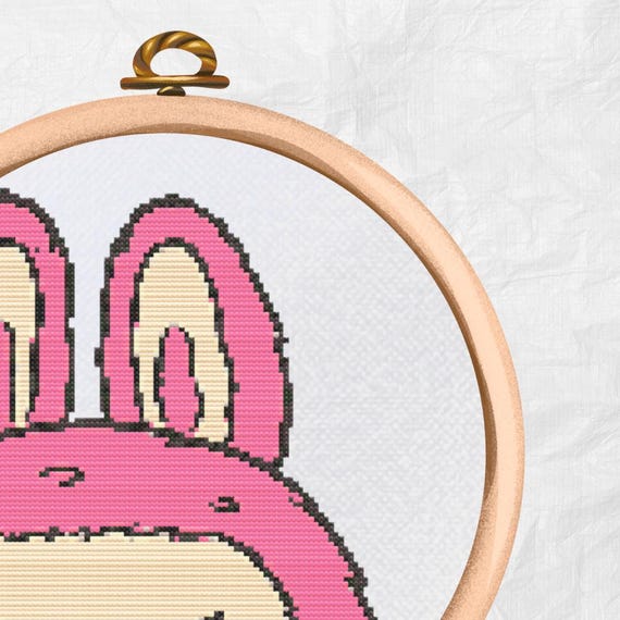 ラブブ ピンクモンスター クロスステッチパターン PDF – かわいいDIY