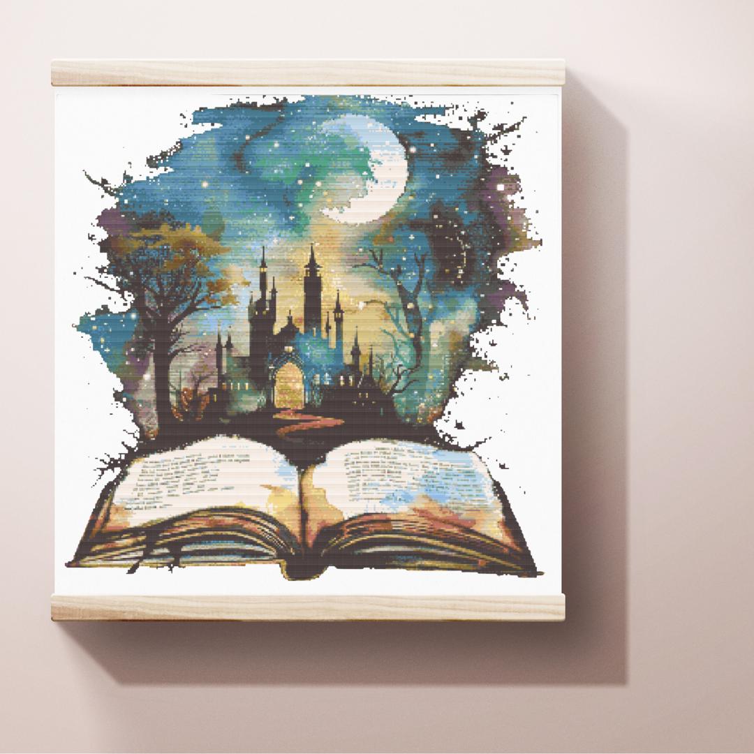 Magic Book Full Coverage Cross Stitch Pattern, Instant Download PDF ...