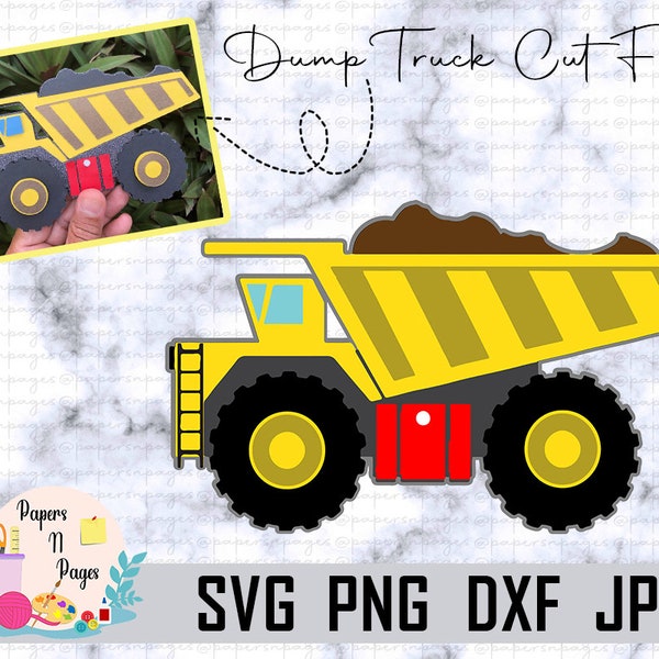 Construction Truck SVG, Dump Truck SVG files, Cut files, Construction Themed birthday Party. Construction SVG