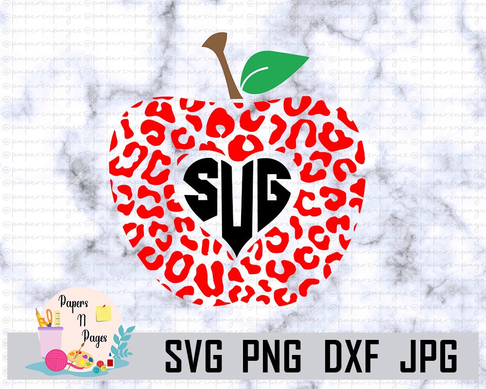 Apple SVG Bundle Apple Name Frame SVG Teacher SVG Apple - Etsy