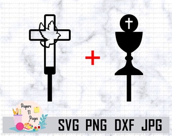 Communion Topper SVG, Chalice SVG, Cross SVG, Laser file , Glowforge