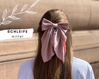 Satin Haarschleife "mittel" // Handgemacht // vintage hair bow // Haarklammer