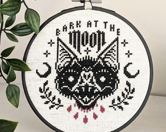 Bitten Bat Head - Cross Stitch Pattern - PDF Download