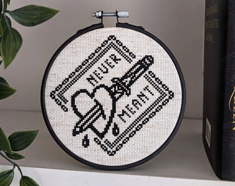 Never Meant - Cross Stitch Pattern - PDF Download - American Football, Emo, Tattoo