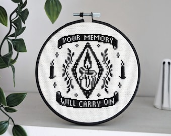 Your Memory Will Carry On - Cross Stitch Pattern - PDF Download - The Black Parade