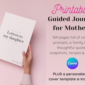 Regalo para el Día de la Madre / Diario imprimible de recuerdos para madre e hija con más de 160 frases conmovedoras / Diario guiado para mamás / Regalos para ella