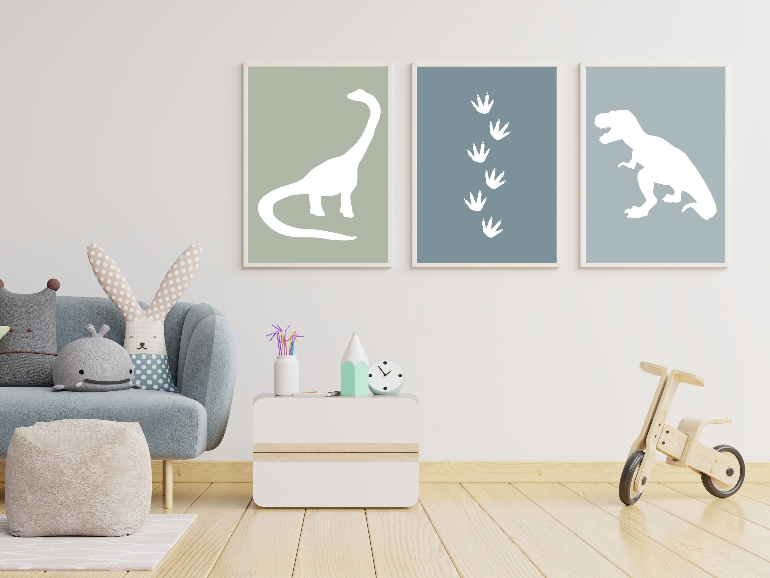 Dinosaur Nursery Decor • Boho Dinosaur Wall Art • Dinosaur Wall Decor ...