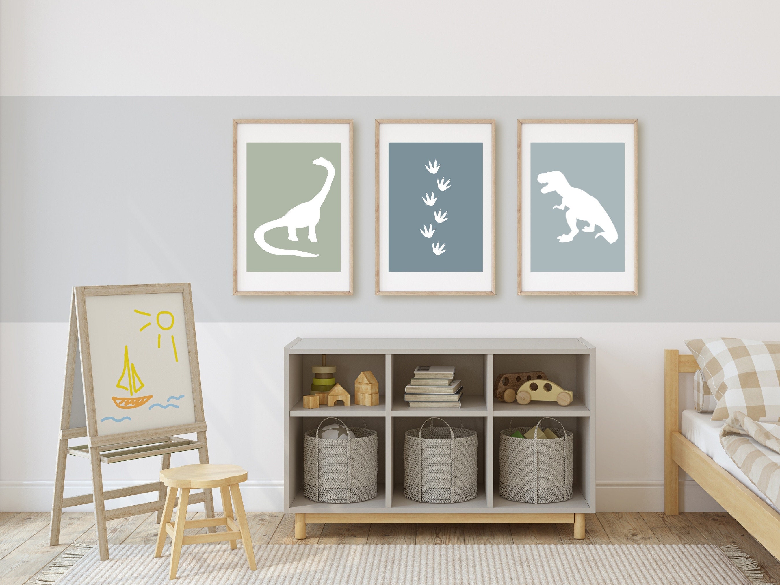 Dinosaur Nursery Decor • Boho Dinosaur Wall Art • Dinosaur Wall Decor ...