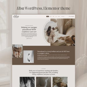 Elisa | WordPress Theme | Elementor Pro Vorlagen Kit | Feminines WordPress Template