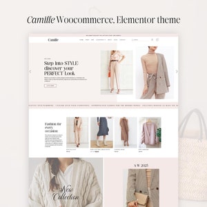 Camille | Woocommerce template | WordPress ecommerce |  Elementor Pro Templates Kit |