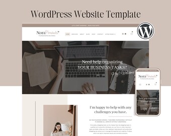 Nora Recolor | WordPress website template | Elementor pro templates kit | Feminine WordPress website