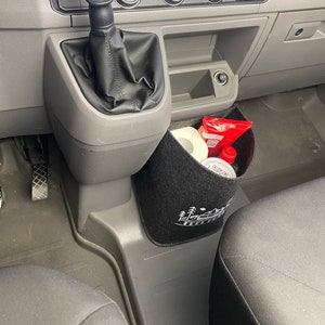 Vw Grand California Crafter MAN TGE cockpit felt bag in anthracite &gt;&gt; Storage for many things in everyday life and on trips &quot;NEW&quot;