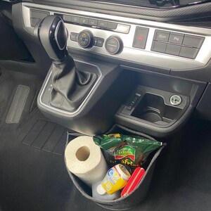 VW T6.1 Bulli Cockpit vilten tas in donkergrijs voor California Beach, Coast, Multivan opbergruimte voor veel dingen NIEUW afbeelding 2