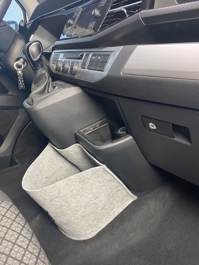 Bolsa de fieltro VW T6.1 Bulli Cockpit en gris claro para California Beach, Coast, Multivan, Caravelle Almacenamiento para muchas cosas NUEVO imagen 5