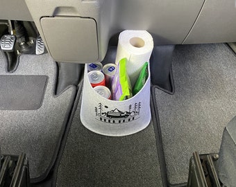 Ford Nugget Transit Custom Cockpit Felt Bag in Light Gray >> Organizer - Storage for a lot of things "NEW"