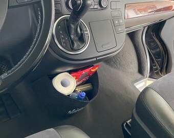 VW T5 T6 Multivan Bulli Cockpit Felt Bag in Anthracite | Car Organizer Bottle Holder Storage Basket for Many Things "NEW"