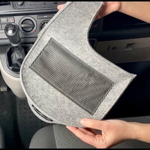 Bolsa de fieltro VW T6.1 Bulli Cockpit en gris claro para California Beach, Coast, Multivan, Caravelle Almacenamiento para muchas cosas NUEVO imagen 9