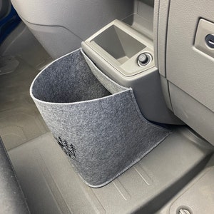 VW Grand California Crafter MAN Cockpit felt bag in dark gray >> Storage for a lot of things in everyday life and when traveling "NEW"