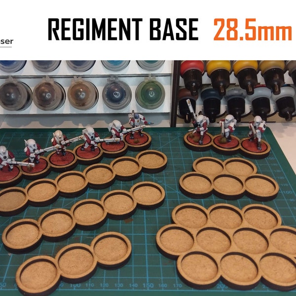 Tabletop Regiment Base für 28.5mm Bases in verschiedene Formationen für Warhammer, Age of Sigmar, DnD